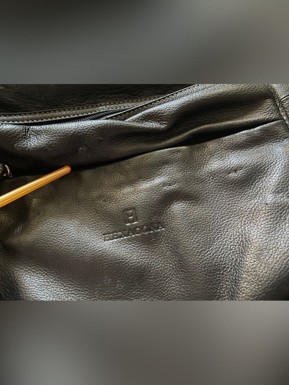 Hexagona Paris Leather Travel Backback - Picture 13 of 14